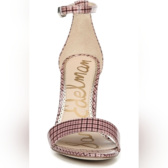NEW SAM EDELMAN PINK PLAID YARI HEEL 🩷 🖤 9.5 - Picture 5 of 9